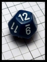 Dice : Dice - 12D - Chessex Blue Pearl with White Numerals - POD Aug 2015